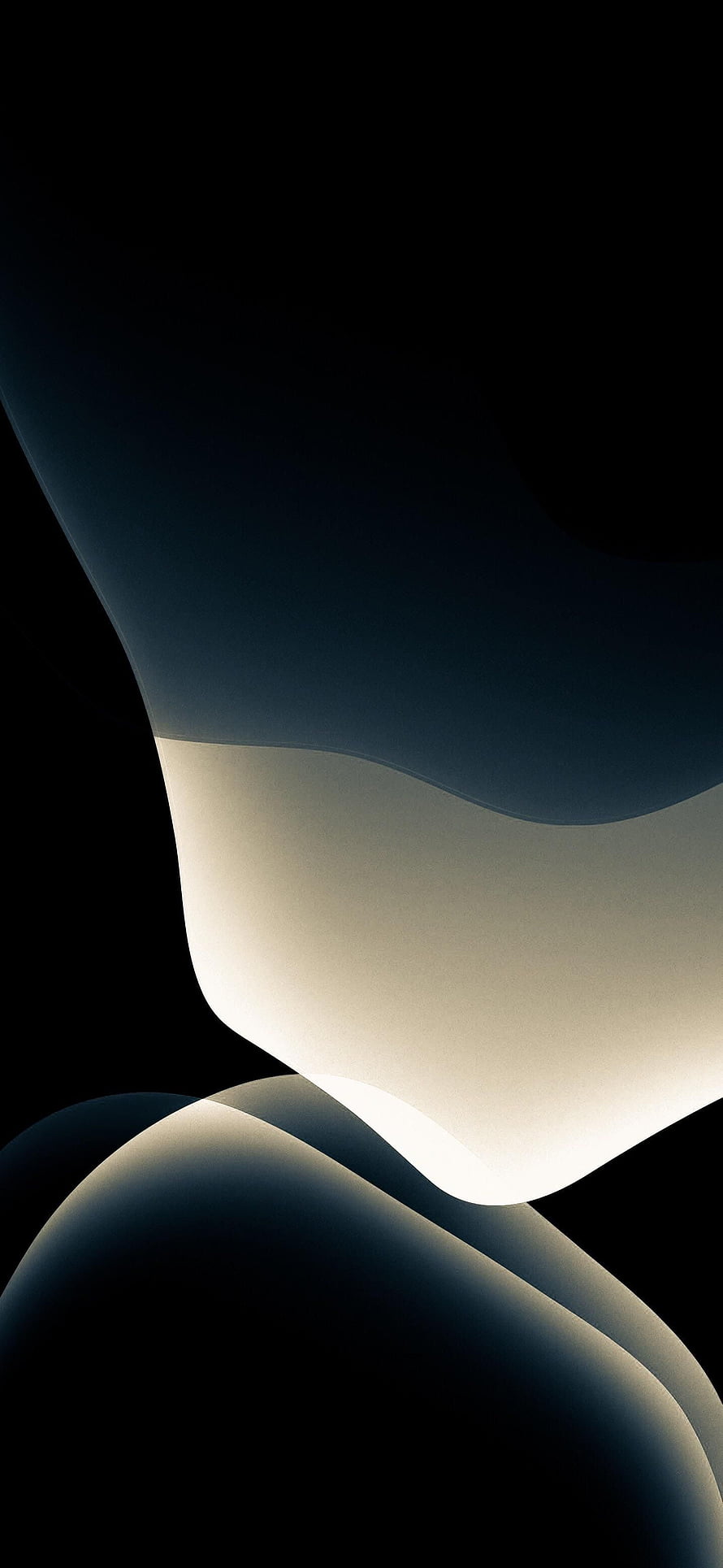 Abstract Dark Mode Minimalist Wallpaper with Soft Gradient Curves HD phone wallpaper