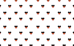 Mickey Mouse Head Pattern on White Background HD wallpaper
