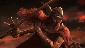 Malenia Blade of Miquella in Combat from Elden Ring HD wallpaper