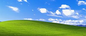 Windows XP Bliss Desktop Landscape with Rolling Green Hills and Blue Sky HD wallpaper