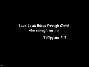 Philippians 4:13 Bible Verse Quote on Black Background HD wallpaper
