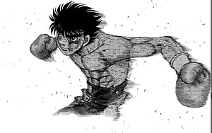 Ippo Makunouchi Boxing Pose in Hajime No Ippo Manga Style HD wallpaper