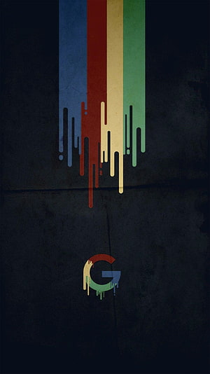 Google Pixel Dripping Color Logo on Dark Concrete Wall HD phone wallpaper