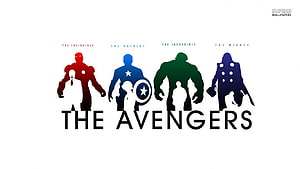 The Avengers Silhouette Poster Featuring Iron Man, Captain America, Hulk, and Thor HD wallpaper