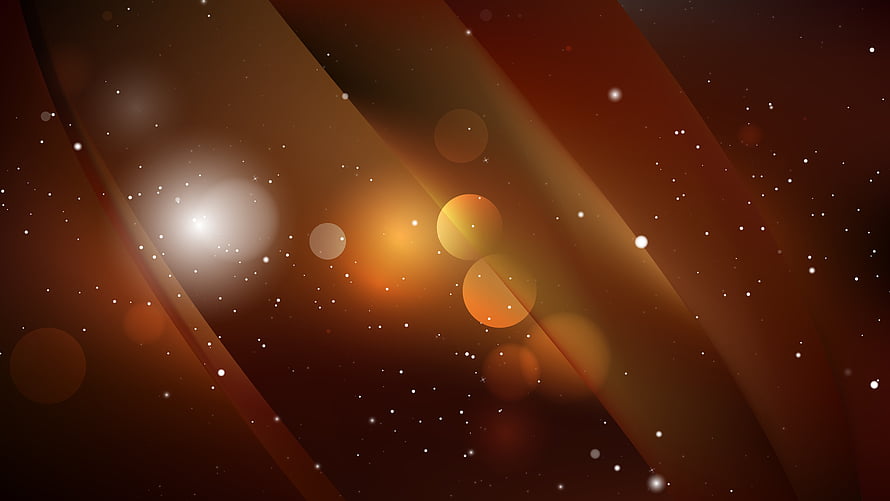 Warm Coffee Brown Abstract Background with Bokeh Light Flares and Starry Dust HD wallpaper