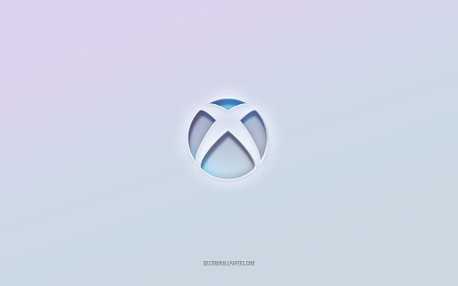 Minimalist Xbox Emblem with Soft Gradient Background and Subtle 3D Depth HD wallpaper