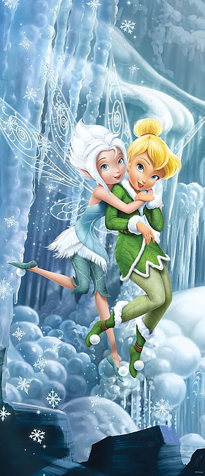 Tinker Bell and Iridessa in a Winter Wonderland from Disney Fairies HD phone wallpaper