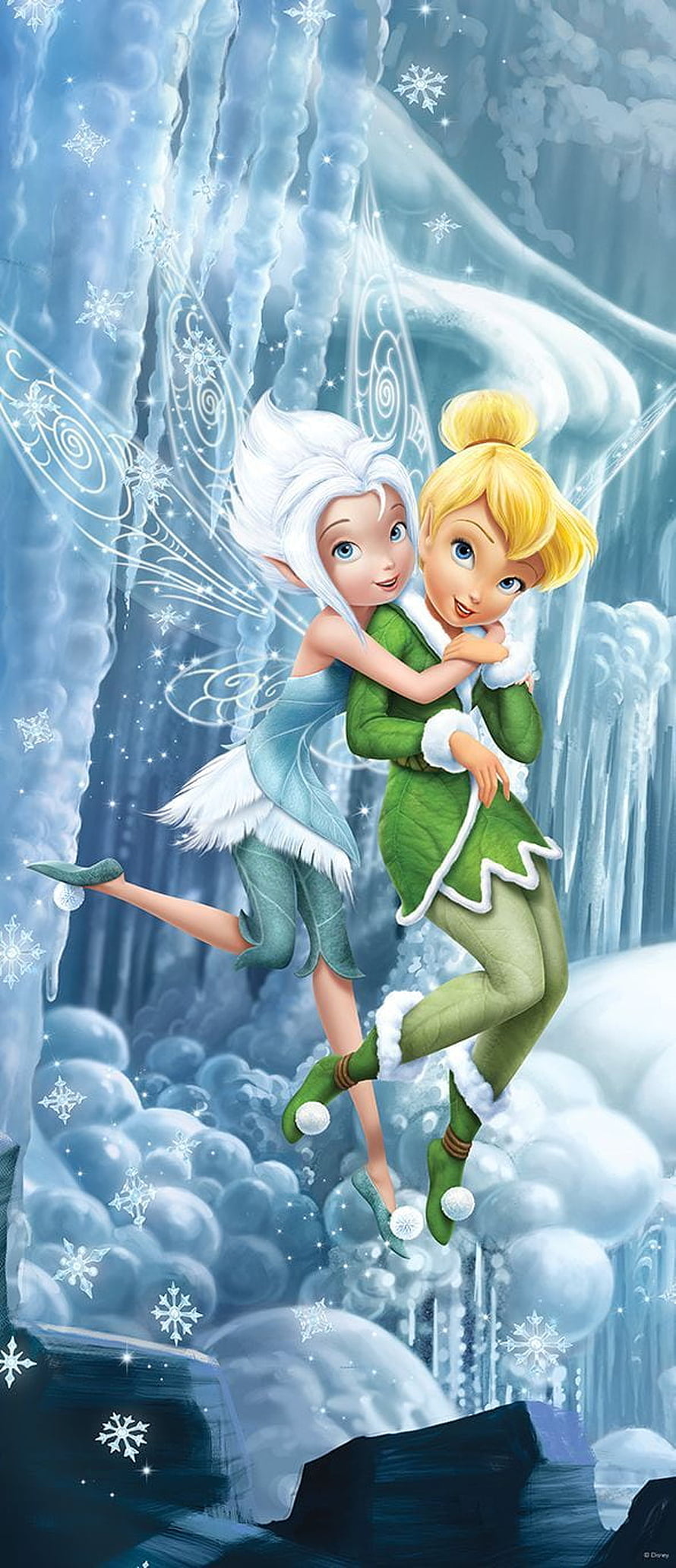 Tinker Bell and Iridessa in a Winter Wonderland from Disney Fairies HD phone wallpaper