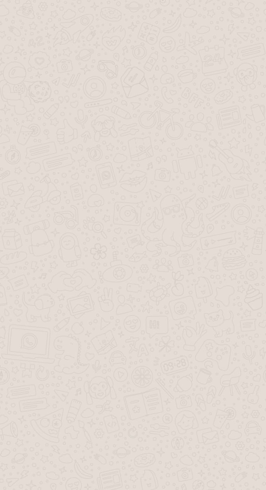 Minimalist Beige Doodle Pattern Wallpaper with Cute Icons and Line Art HD phone wallpaper