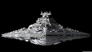 Imperial Star Destroyer Battleship in Deep Space HD wallpaper