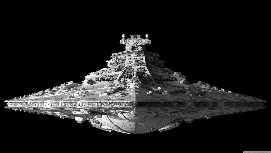 Imperial Star Destroyer Battleship in Deep Space HD wallpaper