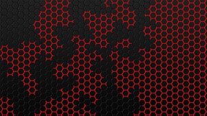Black and Red Hexagonal Mesh Pattern with Geometric Grid Design HD wallpaper