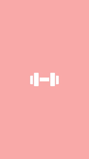 Minimalist Pink Fitness Instagram Story Highlight Cover with White Dumbbell Icon HD phone wallpaper