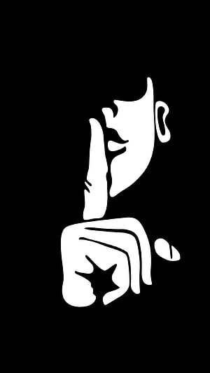 Minimalist Black and White Abstract Face Profile Illustration HD phone wallpaper