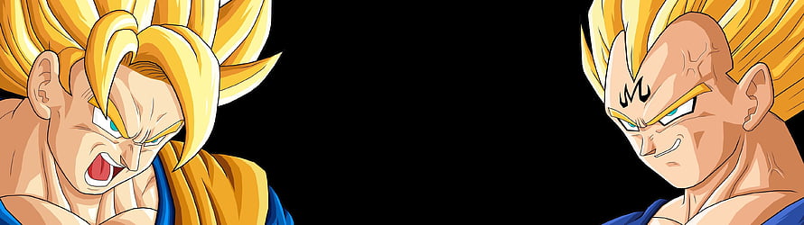 Super Saiyan Goku and Vegeta Face-Off in Classic Dragon Ball Z Anime Style HD wallpaper