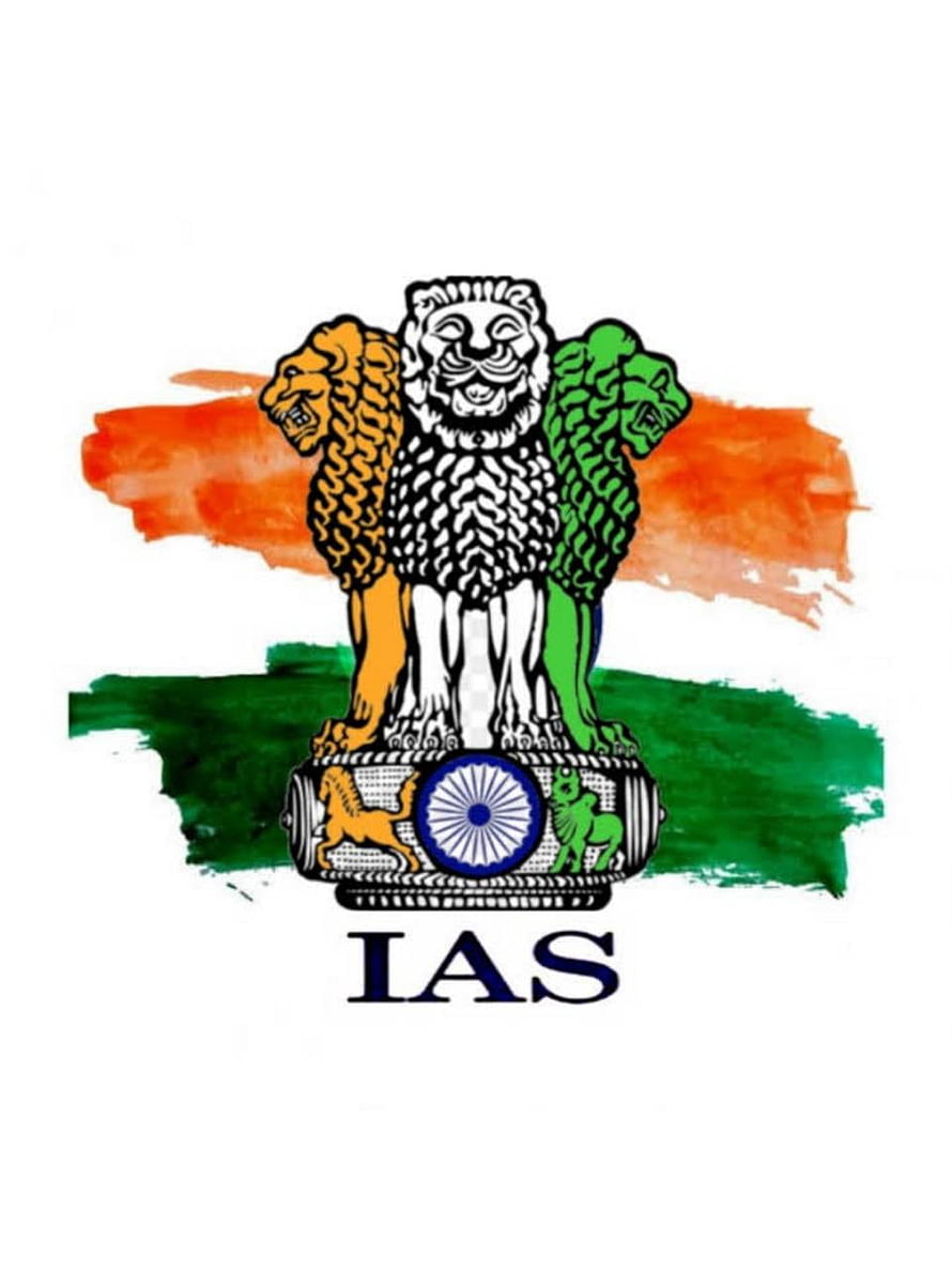 Indian Administrative Service Emblem with National Flag Colors and Lion Capital Design HD phone wallpaper