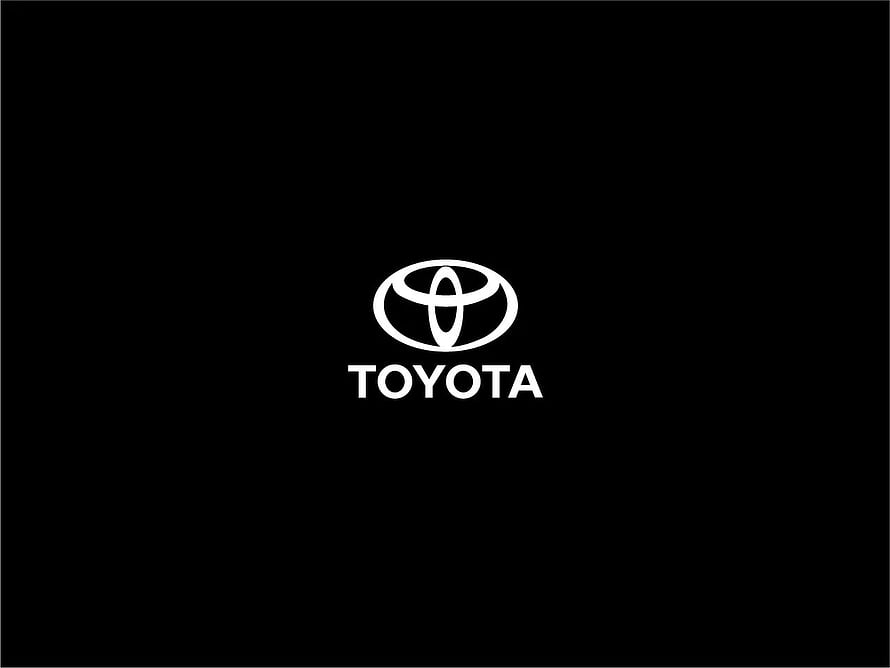 Minimalist Toyota Emblem on Black Background HD wallpaper