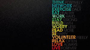 Inspirational Life Advice Typography on Dark Textured Background HD wallpaper
