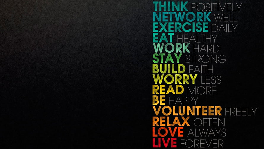 Inspirational Life Advice Typography on Dark Textured Background HD wallpaper