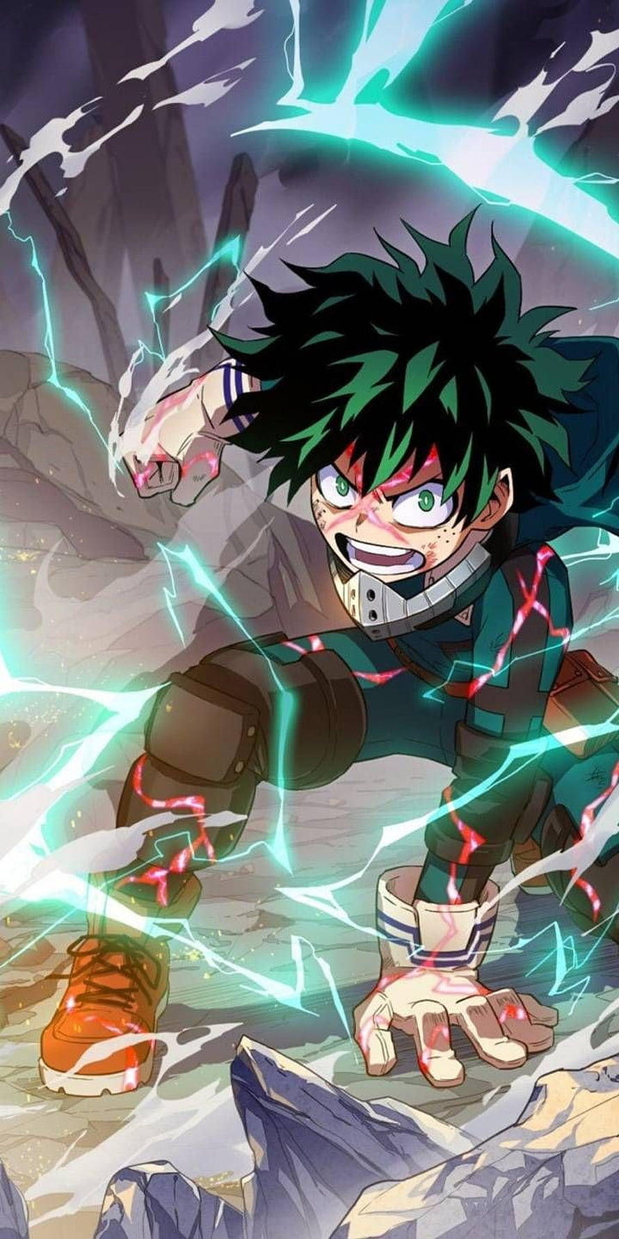 Izuku Midnight Eye Power-Up in My Hero Academia Dark Anime Style HD phone wallpaper