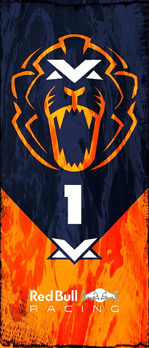 Max Verstappen World Champion F1 Red Bull Racing Lion Crest Wallpaper HD phone wallpaper