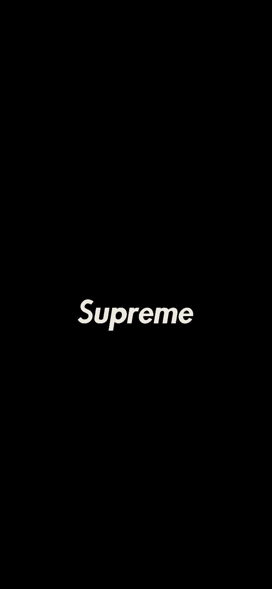 Minimalist Supreme Brand Logo on Solid Black Background HD phone wallpaper