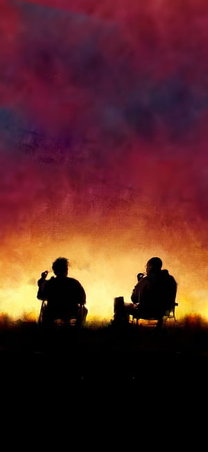 Breaking Bad Silhouettes Against Dramatic Sunset Sky HD phone wallpaper