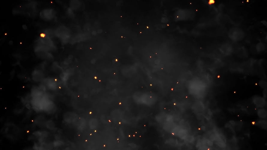 Dark Smoke and Glowing Fire Particles Digital Art Background HD wallpaper