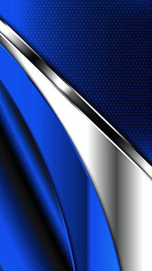 Abstract Blue and Silver Geometric Design with Curved Metallic Shapes and Dotted Texture HD phone wallpaper