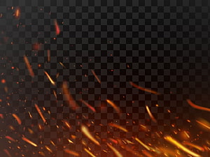 Fiery Sparks and Flame Particles on Transparent Background HD wallpaper