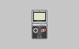 Nintendo Game Boy Advance SP Vector Illustration on Gray Background HD wallpaper