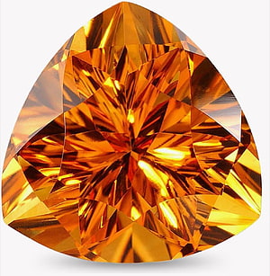 Faceted Citrine Gemstone with Brilliant Orange and Golden Fire HD phone wallpaper