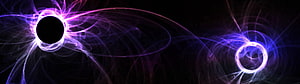 Abstract Neon Plasma Vortex with Glowing Purple and Blue Energy Swirls on Black Background HD wallpaper