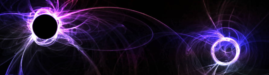 Abstract Neon Plasma Vortex with Glowing Purple and Blue Energy Swirls on Black Background HD wallpaper