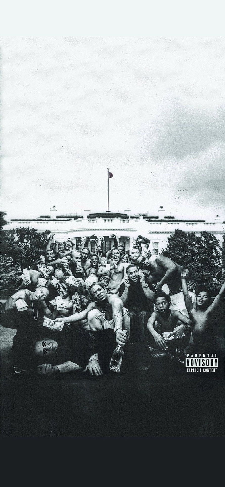 Kendrick Lamar DNA Album Cover Art Black and White Group Portrait HD phone wallpaper