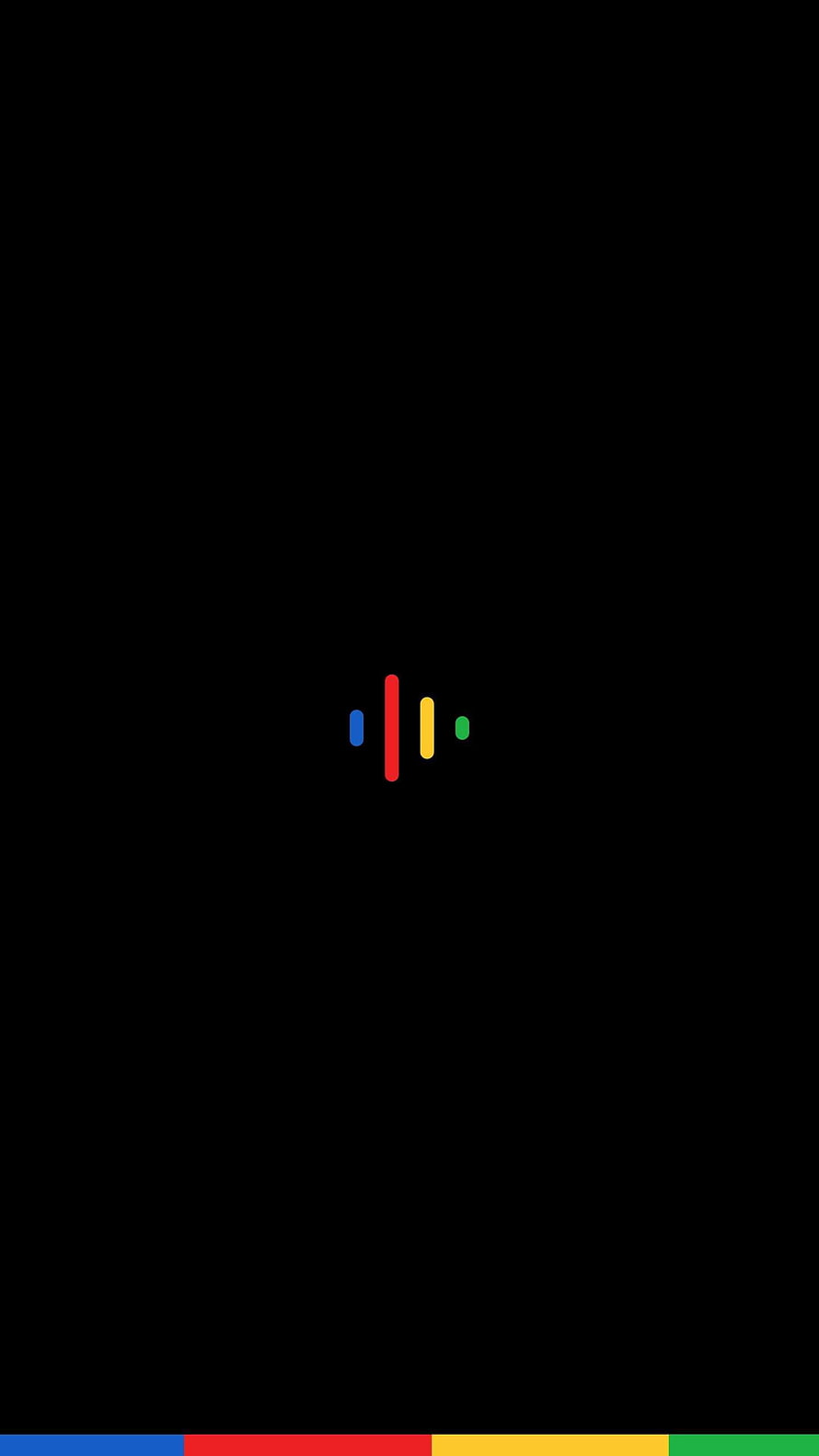 Minimalist Google Voice Search Icon on Black AMOLED Background HD phone wallpaper