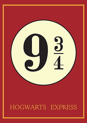 Harry Potter Platform 9 3/4 Hogwarts Express Minimalist Poster Design HD phone wallpaper