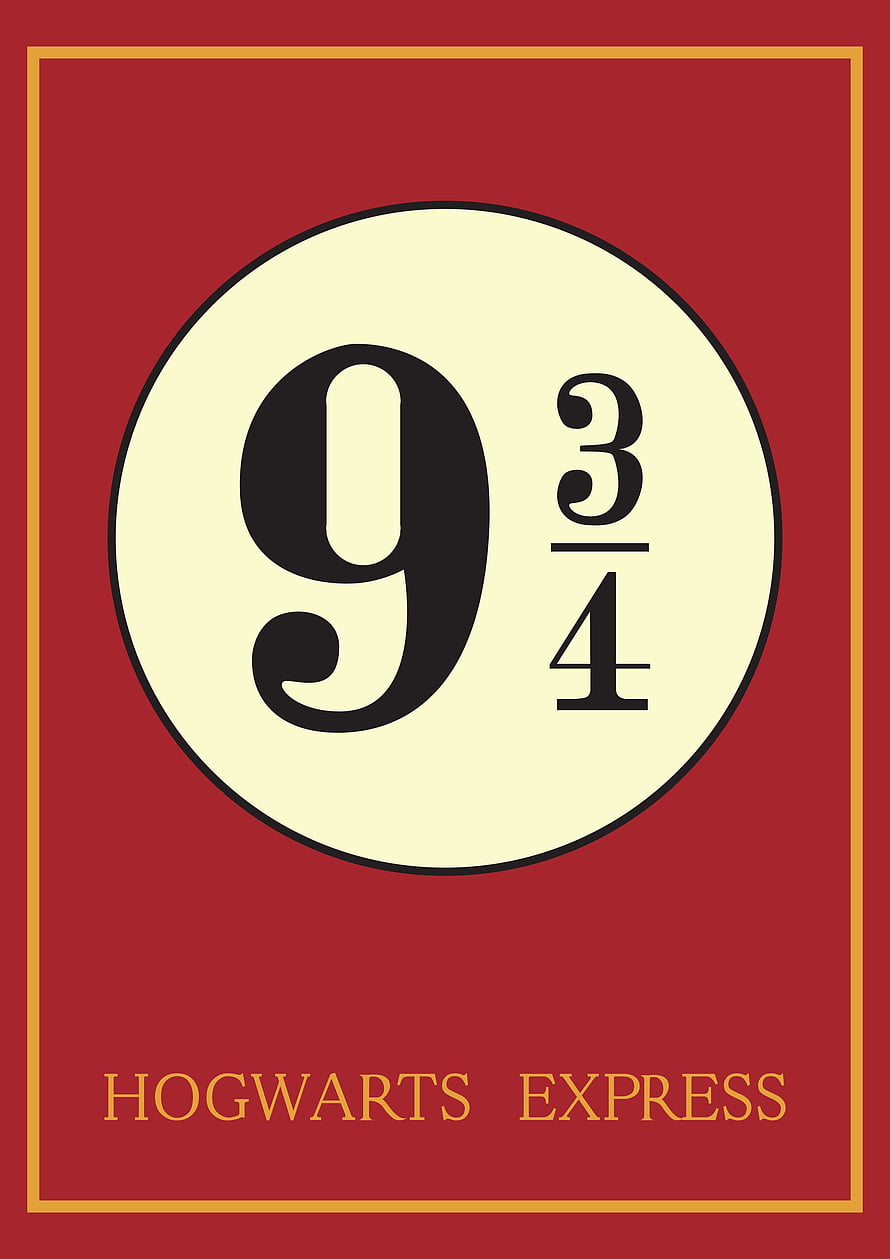 Harry Potter Platform 9 3/4 Hogwarts Express Minimalist Poster Design HD phone wallpaper