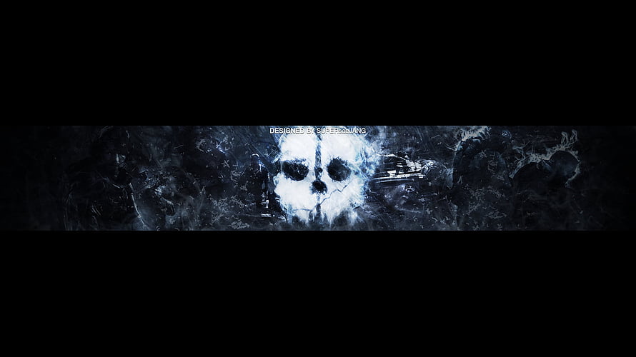 Glowing Skull and Warship in Dark Water for Call of Duty Modern Warfare 2 Channel Banner HD wallpaper