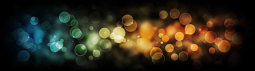 Colorful Bokeh Light Orbs on Dark Background Abstract Wallpaper HD wallpaper