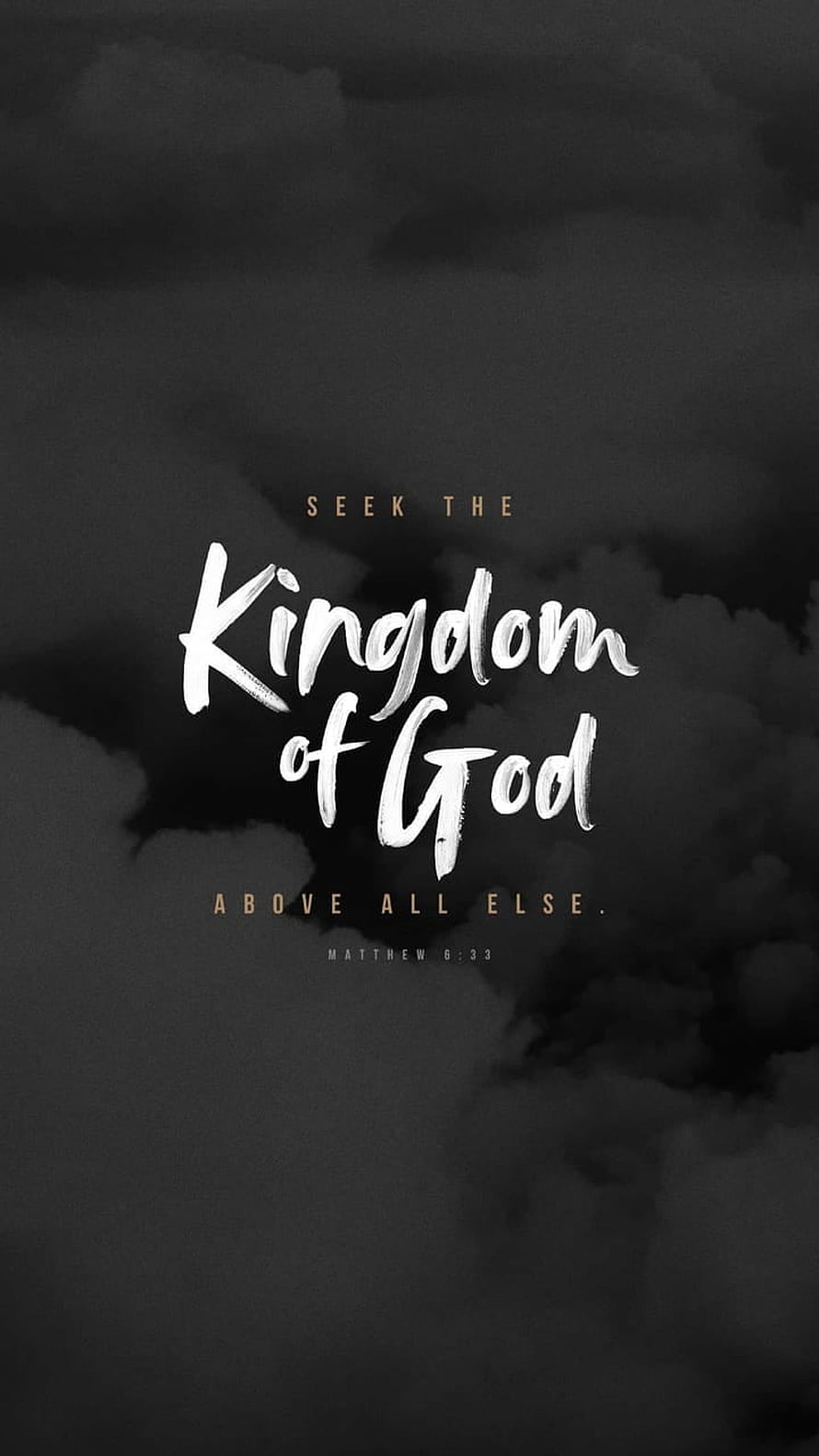 Seek the Kingdom of God Above All Else - Matthew 6:33 Scripture Art HD phone wallpaper