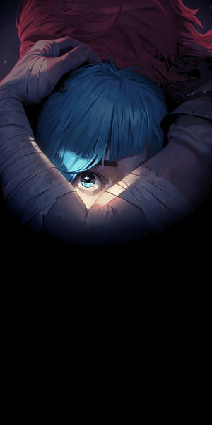 Arcane Vi and Jinx Intimate Embrace in Dark Cinematic Anime Style HD phone wallpaper