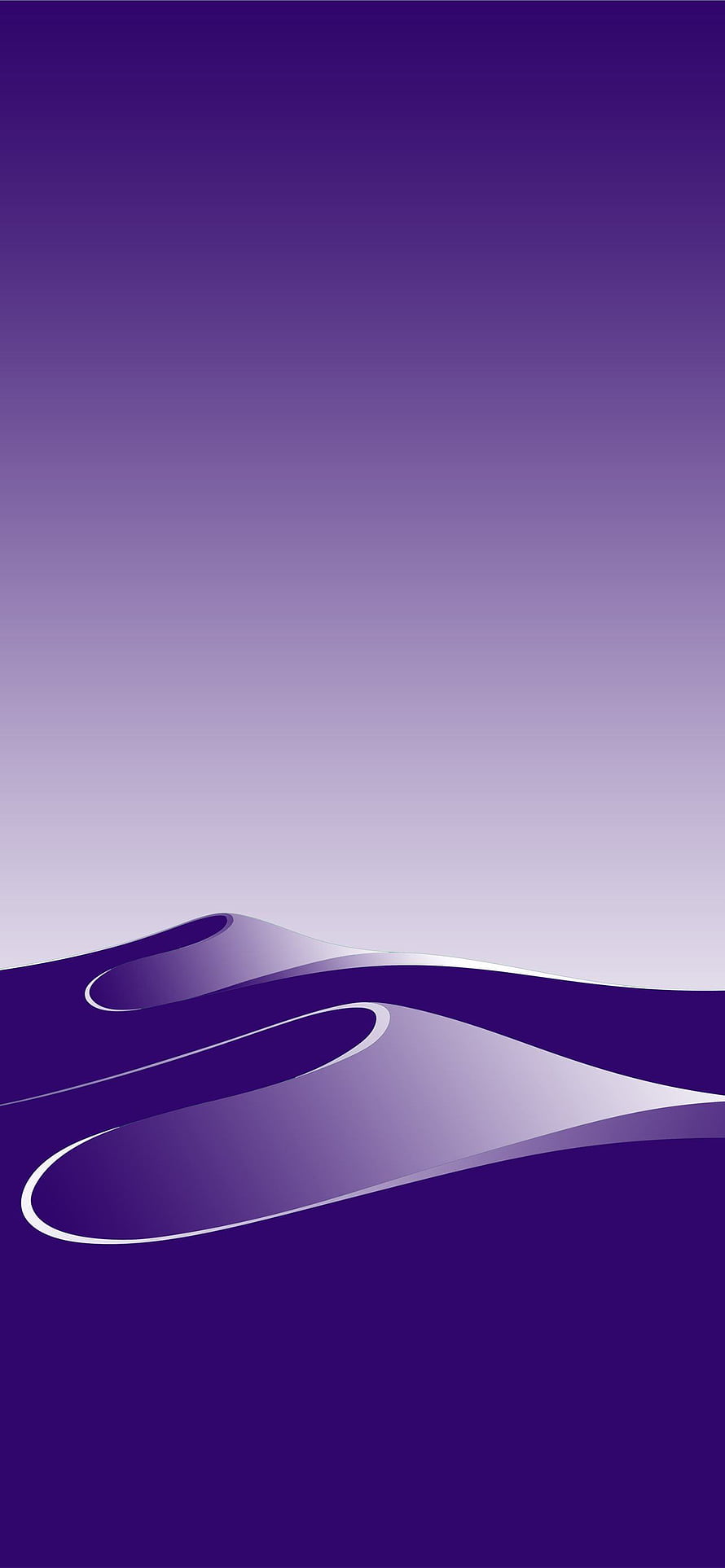 Minimalist Purple Gradient Abstract Wave Design for Mobile Phone HD phone wallpaper