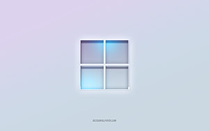 Windows 11 Four-Pane Logo on Soft Lavender Gradient Background HD wallpaper