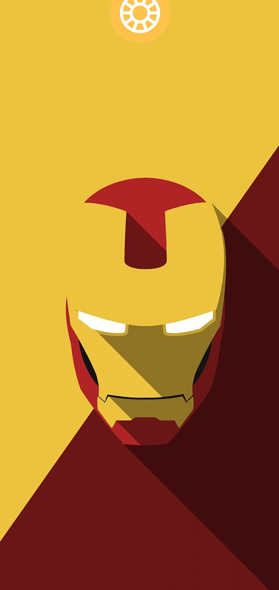 Minimalist Iron Man Helmet Portrait in Flat Geometric Vector Style, Galaxy A51 Hole Punch - Novocom.top, Middle Hole Punch HD phone wallpaper