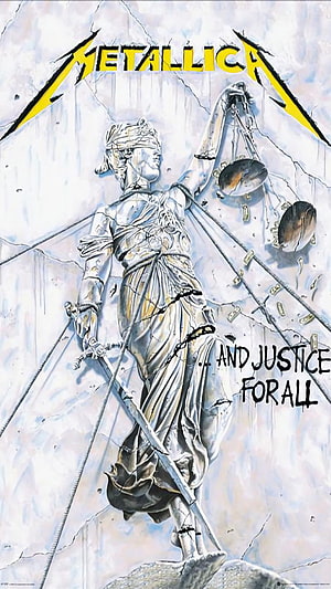 Metallica Justice For All Album Cover Artwork Featuring Cracked Lady Justice Statue HD phone wallpaper