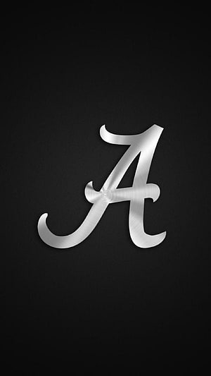 Elegant Brushed Silver Letter A on Black Background HD phone wallpaper