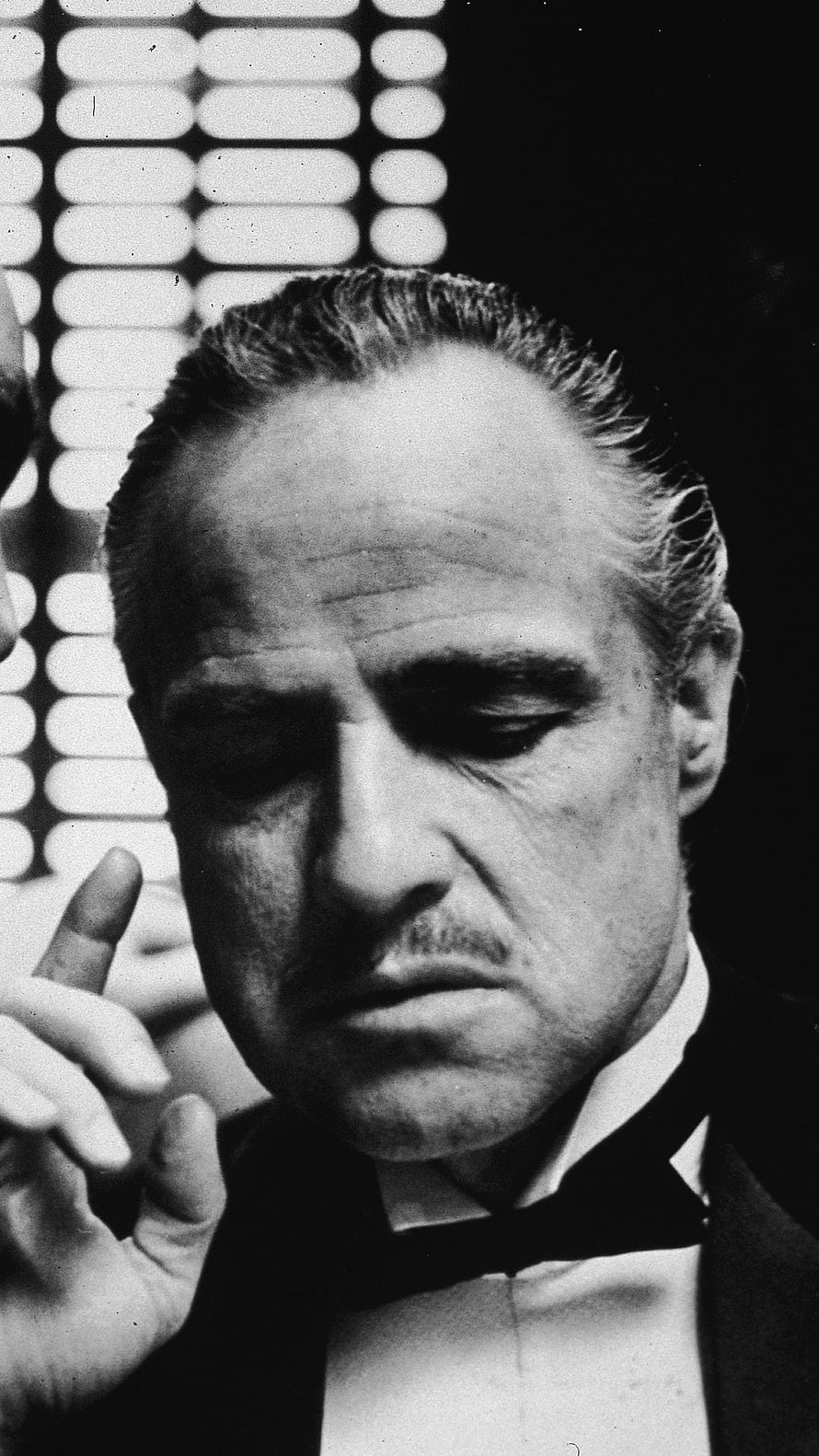 Marlon Brando as Don Vito Corleone in The Godfather Black and White Portrait HD phone wallpaper