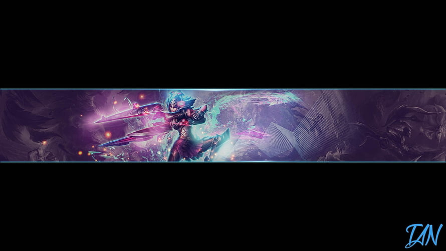 Epic Fantasy Warrior Banner Art with Glowing Blades and Cosmic Energy HD wallpaper