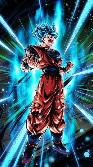 Goku Super Saiyan Blue Dragon Ball Super Anime Character Artwork HD phone wallpaper